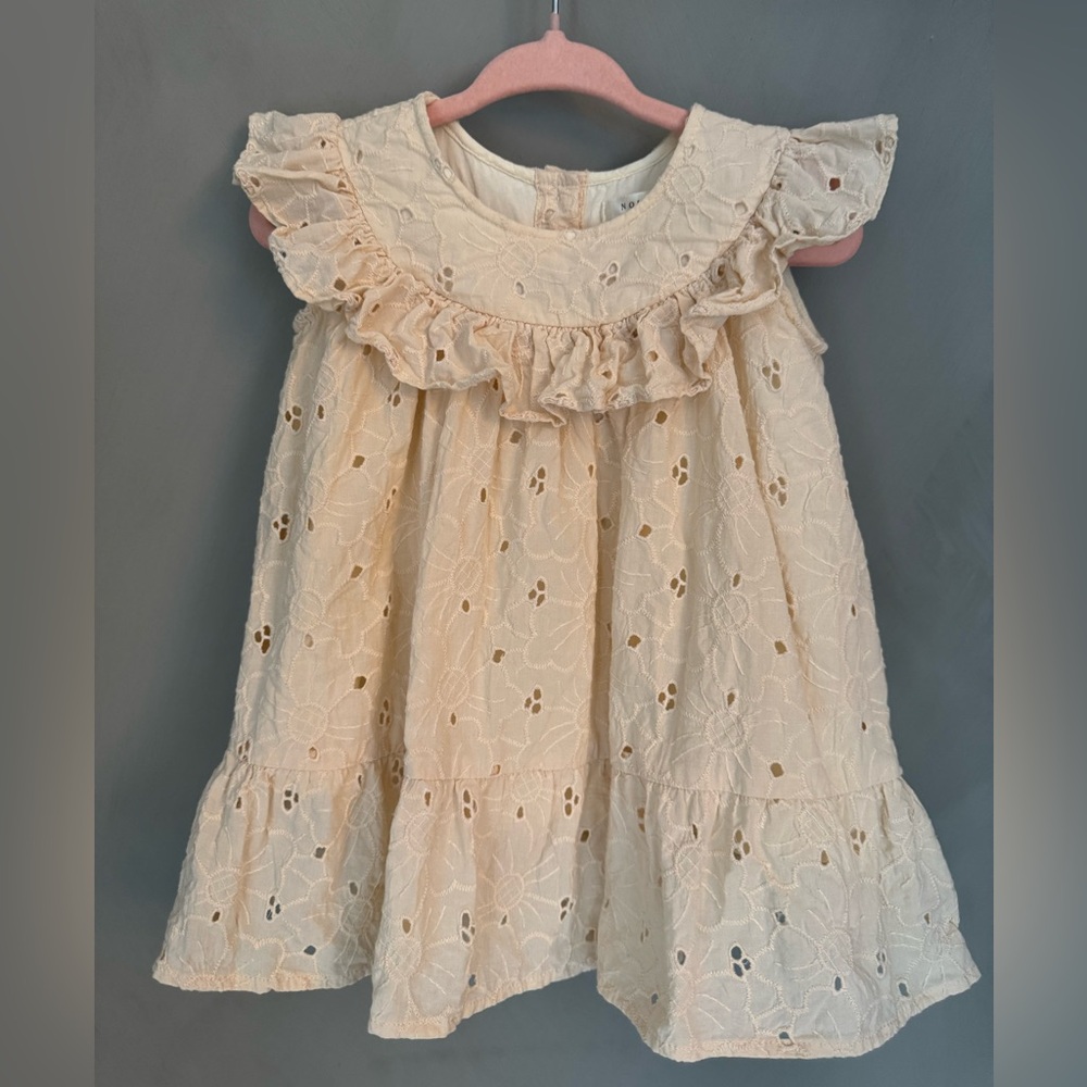 Noralee Cream Textured Baby Dress
